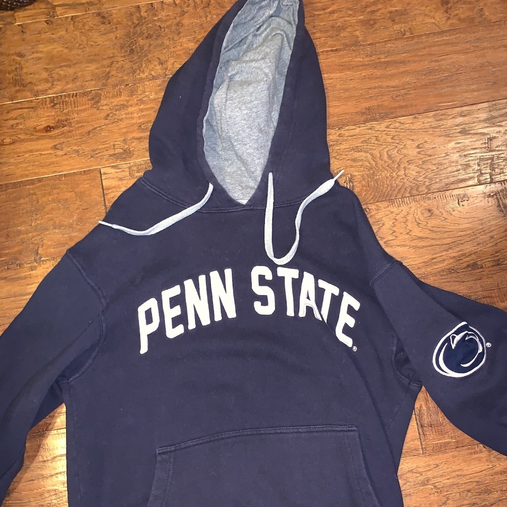 Blue/Gray Embroidered Penn State Hoodie (Unisex,M)